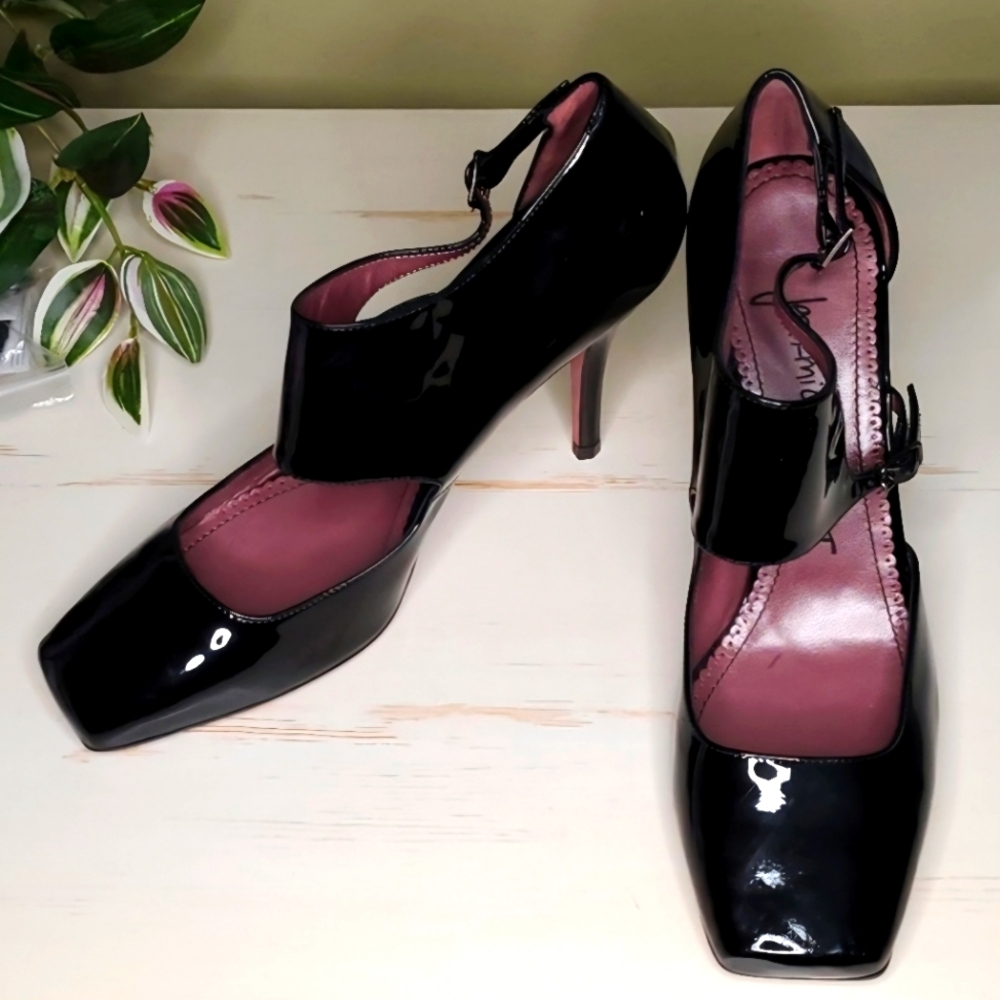 Jean-Michel Cazabat | Black Patent Leather Pumps with Buckle Closure Sz …